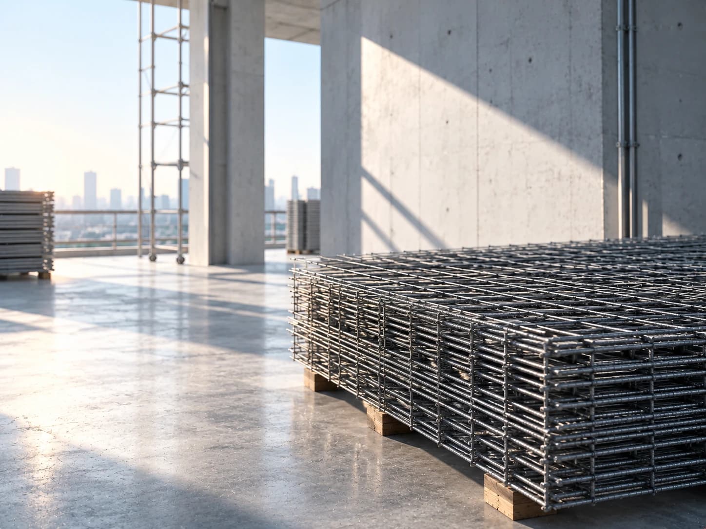 Tumpukan wiremesh untuk penguat beton