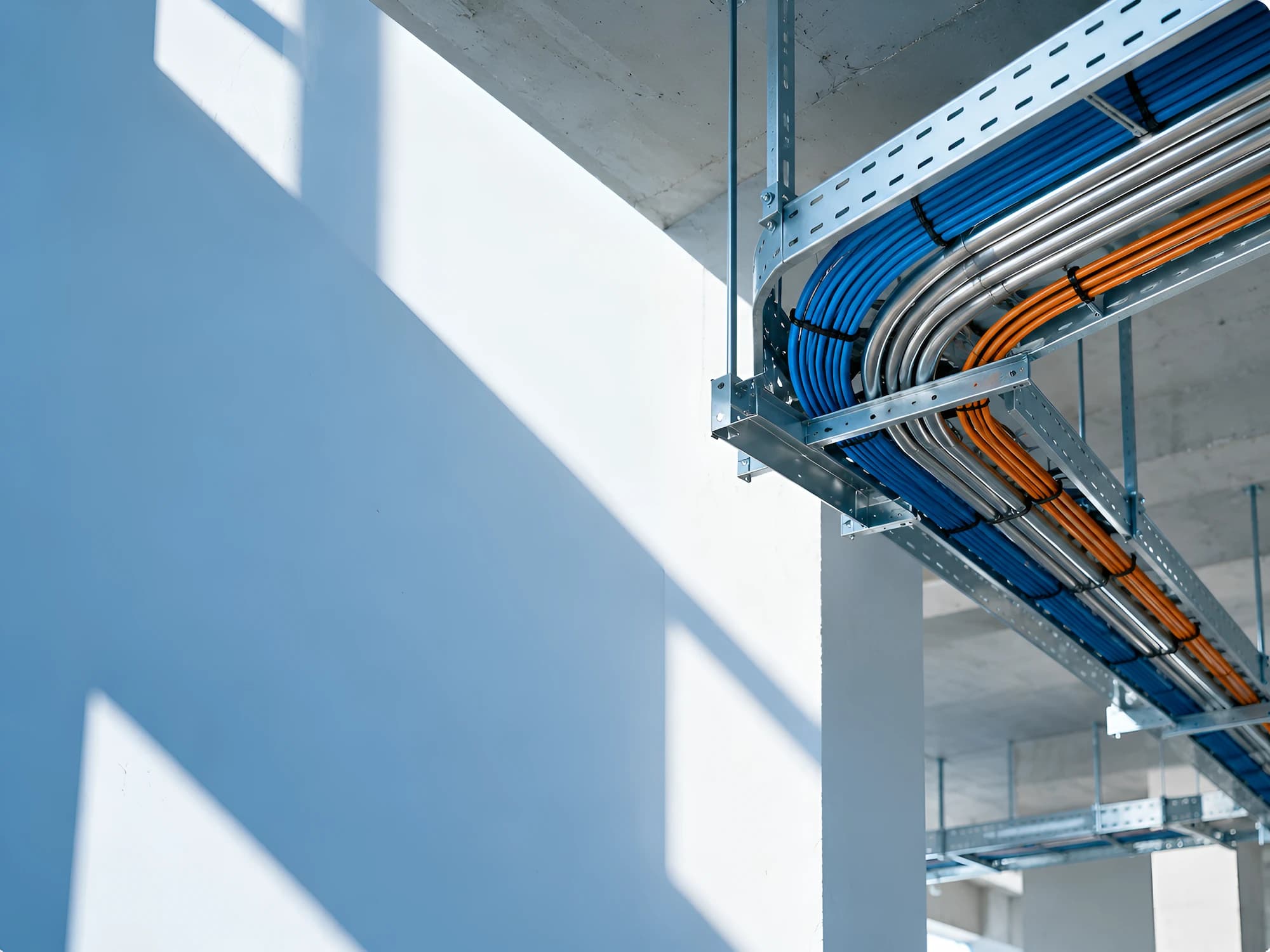 Instalasi kabel pada tray kabel